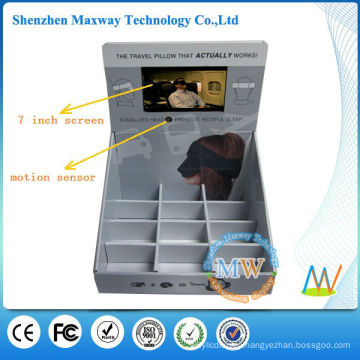 7 inch LCD screen free standing cardboard advertising display